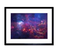 Artery8 Wall Art Print Hubble Space Astronomy The Great Observatories Examine The Galactic Center Region Of Milky Way Galaxy Chandra Observatory Artery8 Black W7" x H9"