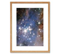 Artery8 Wall Art Print Hubble Space Astronomy Trumpler 14 Large Luminous Blue Stellar Cluster In Milky Way Starbirth Region w/ Small Dark Knot Gas Artery8 Beige W7" x H9"