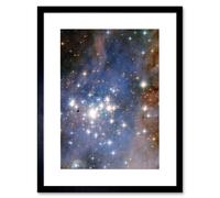 Artery8 Wall Art Print Hubble Space Astronomy Trumpler 14 Large Luminous Blue Stellar Cluster In Milky Way Starbirth Region w/ Small Dark Knot Gas Artery8 Black W7" x H9"