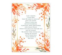 Artery8 Wall Art Print I am a Sinner Charles Spurgeon Quote Bible Verse Orange Poster | Size: W24" x H32" Artery8 Orange W24" x H32"