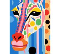 Artery8 Wall Art Print I Woke Up Like This Giraffe Henri Matisse Style Artwork Vibrant Abstract Portrait Poster | Size: W12" x H16" Artery8 Multicolor W12" x H16"