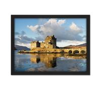 Artery8 Wall Art Print Iliff Eilean Donan Castle Kyle Lochalsh Scotland Photo Large Framed Wall Décor Art in Brown | Size: W18" x H24" Artery8 Brown W18" x H24"