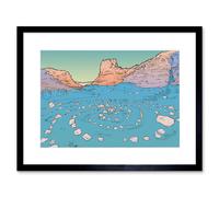 Artery8 Wall Art Print Isle of Skye Scotland Fairy Glen Stone Circle Framed Art in Black | Size: W7" x H9" Artery8 Black W7" x H9"