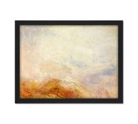 Artery8 Wall Art Print Jmw Turner A Mountain Scene Val Daosta Large Framed Wall Décor Art in Brown | Size: W18" x H24" Artery8 Brown W18" x H24"