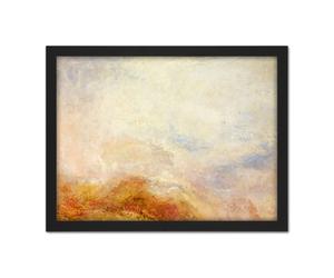 Artery8 Wall Art Print Jmw Turner A Mountain Scene Val Daosta Large Framed Wall Décor Art in White | Size: W18" x H24" Artery8 White W18" x H24"