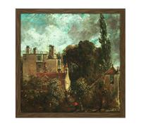 Artery8 Wall Art Print John Constable The Grove Or The Admirals House In Hampstead Square Framed Picture 16X16 Inch in Brown | Size: W16" x H16" Artery8 Brown W16" x H16"