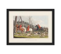 Artery8 Wall Art Print John Heaviside Clark Fox Hunting Into Cover Large Framed Wall Décor Art in Brown | Size: W18" x H24" Artery8 Brown W18" x H24"