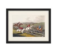 Artery8 Wall Art Print John Heaviside Clark Fox Hunting Large Framed Wall Décor Art in Brown | Size: W18" x H24" Artery8 Brown W18" x H24"