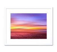 Artery8 Wall Art Print Kasalovic Beautiful Sunset Ocean Beach Framed in White | Size: W7" x H9" Artery8 White W7" x H9"