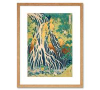 Artery8 Wall Art Print Katsushika Hokusai Japan Mount Kurokami Art Black Framed 9x7 inch in Beige | Size: W7" x H9" Artery8 Beige W7" x H9"