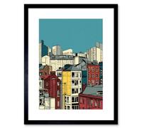 Artery8 Wall Art Print Manchester City Architecture Styles Cityscape Artwork Framed 9X7 Inch