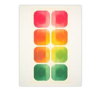 Wall Art Print Mixed Signals Traffic Lights Abstract Geometric Minimalist Poster Artery8 Multi W24 inch x H32 inch