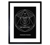 Artery8 Wall Art Print Motivational Live Each Moment Paramahansa Yogananda Framed in Black | Size: W7" x H9" Artery8 Black W7" x H9"
