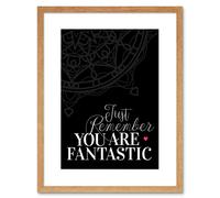 Artery8 Wall Art Print Motivational Quote You Fantastic Framed in Beige | Size: W7" x H9" Artery8 Beige W7" x H9"