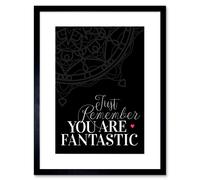 Artery8 Wall Art Print Motivational Quote You Fantastic Framed in Black | Size: W7" x H9" Artery8 Black W7" x H9"