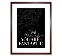Artery8 Wall Art Print Motivational Quote You Fantastic Framed in Brown | Size: W7" x H9" Artery8 Brown W7" x H9"