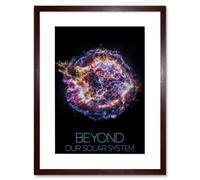 Artery8 Wall Art Print NASA Beyond Solar System Cassiopeia A Supernova Remnant Poster Artwork Framed 9X7 Inch in Brown | Size: W7" x H9" Artery8 Brown W7" x H9"