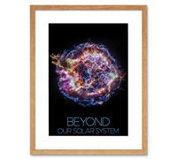 Artery8 Wall Art Print NASA Beyond Solar System Cassiopeia A Supernova Remnant Poster Artwork Framed 9X7 Inch in Beige | Size: W7" x H9" Artery8 Beige W7" x H9"