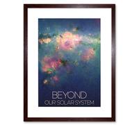 Artery8 Wall Art Print NASA Beyond Solar System Glowing Milky Way Spiral Galaxy Poster Artwork Framed 9X7 Inch in Brown | Size: W7" x H9" Artery8 Brown W7" x H9"