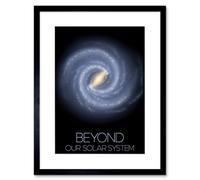 Artery8 Wall Art Print Nasa Beyond Solar System Milky Way Spiral Galaxy Poster Artwork Framed 9X7 Inch