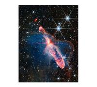 Artery8 Wall Art Print NASA James Webb Space Telescope Actively Forming Stars Question Mark Baby Stars Bedroom Decor Poster | Size: W12" x H16" Artery8 Black W12" x H16"