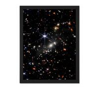 Artery8 Wall Art Print NASA James Webb Space Telescope Deep Field Image Stars Thousands Galaxies Photo Large Framed Wall Décor Art Artery8 Brown W18" x H24"