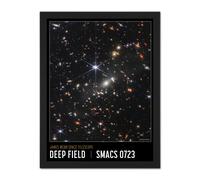 Artery8 Wall Art Print NASA James Webb Space Telescope First Deep Field SMACS 0723 Poster Large Framed Wall Décor Art in Brown | Size: W18" x H24" Artery8 Brown W18" x H24"