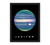 Artery8 Wall Art Print NASA James Webb Space Telescope Jupiter Composite Image Large Framed Wall Décor Art in Light Oak | Size: W18" x H24" Artery8 Light Oak W18" x H24"