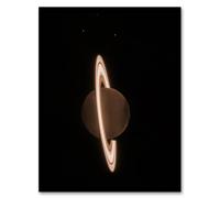 Artery8 Wall Art Print NASA James Webb Space Telescope Saturns Rings Shine Planet Bedroom Decor Art Framed in Black | Size: W12" x H16" Artery8 Black W12" x H16"
