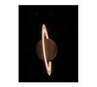Artery8 Wall Art Print NASA James Webb Space Telescope Saturns Rings Shine Planet Bedroom Decor Poster in Black | Size: W24" x H32" Artery8 Black W24" x H32"