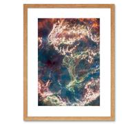 Artery8 Wall Art Print NASA James Webb Telescope Cassiopeia A In Detail Artwork Framed 9X7 Inch in Beige | Size: W7" x H9" Artery8 Beige W7" x H9"