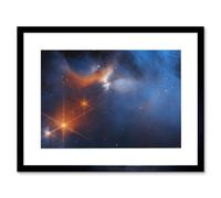 Artery8 Wall Art Print NASA James Webb Telescope Dark Side Pre-Stellar Ice Chemistry Artwork Framed 9X7 Inch in Black | Size: W7" x H9" Artery8 Black W7" x H9"