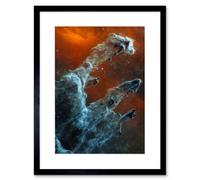 Artery8 Wall Art Print Nasa James Webb Telescope Ghostly Figures Pillars Of Creation Miri Image Artwork Framed 9X7 Inch