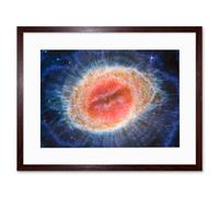 Artery8 Wall Art Print NASA James Webb Telescope MIRI Image of the Ring Nebula Planetary Messier 57 Intricate Details of a Dying Star Formation Artery8 Brown W7" x H9"