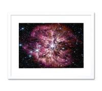 Artery8 Wall Art Print NASA James Webb Telescope Prelude to Supernova Artwork Framed 9X7 Inch in White | Size: W7" x H9" Artery8 White W7" x H9"