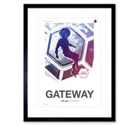 Artery8 Wall Art Print NASA Modern Explorers Explore Moon to Mars Gateway Commander Artemis Poster Artwork Framed 9X7 Inch in Black | Size: W7" x H9" Artery8 Black W7" x H9"
