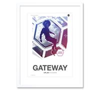 Artery8 Wall Art Print NASA Modern Explorers Explore Moon to Mars Gateway Commander Artemis Poster Artwork Framed 9X7 Inch in White | Size: W7" x H9" Artery8 White W7" x H9"