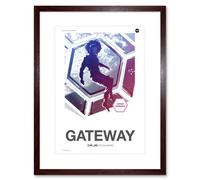 Artery8 Wall Art Print NASA Modern Explorers Explore Moon to Mars Gateway Commander Artemis Poster Artwork Framed 9X7 Inch in Brown | Size: W7" x H9" Artery8 Brown W7" x H9"