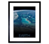 Artery8 Wall Art Print Nasa Our Solar System Earth Image International Space Station Artwork Framed 9X7 Inch