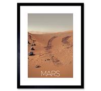 Artery8 Wall Art Print Nasa Our Solar System Mars Rover Planet Surface Image Artwork Framed 9X7 Inch