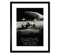 Artery8 Wall Art Print Nasa Our Solar System Moon Lunar Roving Vehicle Apollo 15 Artwork Framed 9X7 Inch