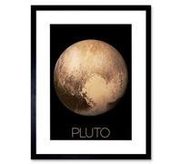 Artery8 Wall Art Print Nasa Our Solar System Pluto New Horizons Image Artwork Framed 9X7 Inch