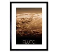 Artery8 Wall Art Print Nasa Our Solar System Pluto New Horizons Surface Image Artwork Framed 9X7 Inch