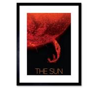 Artery8 Wall Art Print Nasa Our Solar System The Sun Coronal Ejection Solar Filament Artwork Framed 9X7 Inch