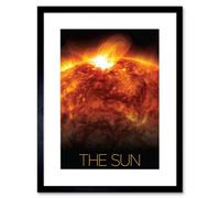 Artery8 Wall Art Print Nasa Our Solar System The Sun Solar Flare Observatory Image Artwork Framed 9X7 Inch
