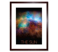 Artery8 Wall Art Print NASA Our Solar System The Sun X Rays Image Artwork Framed 9X7 Inch in Brown | Size: W7" x H9" Artery8 Brown W7" x H9"