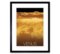 Artery8 Wall Art Print Nasa Our Solar System Venus Planet Sapas Mons Artwork Framed 9X7 Inch