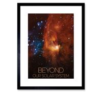 Artery8 Wall Art Print NASA Spitzer Space Telescope Milky Way RCW 108 Poster Artwork Framed 9X7 Inch in Black | Size: W7" x H9" Artery8 Black W7" x H9"