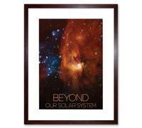 Artery8 Wall Art Print NASA Spitzer Space Telescope Milky Way RCW 108 Poster Artwork Framed 9X7 Inch in Brown | Size: W7" x H9" Artery8 Brown W7" x H9"