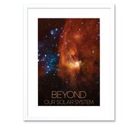 Artery8 Wall Art Print NASA Spitzer Space Telescope Milky Way RCW 108 Poster Artwork Framed 9X7 Inch in White | Size: W7" x H9" Artery8 White W7" x H9"